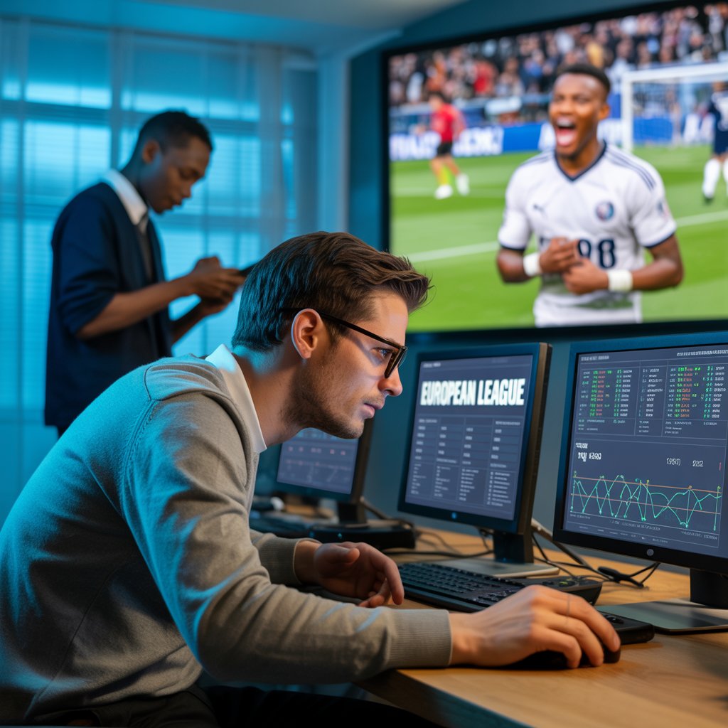 Football betting experts analyzing matches